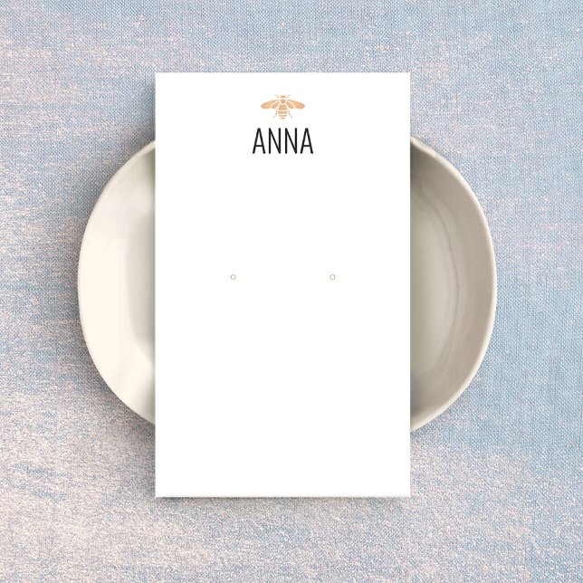 Carte d'affichage moderne Gold Bee White oreille (Créateur téléchargé)