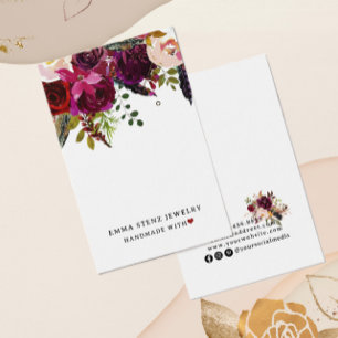 Carte d'affichage moderne Gras Boho Floral