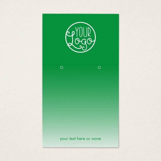 Carte d'affichage moderne Green Ombre Votre logo B (Devant)