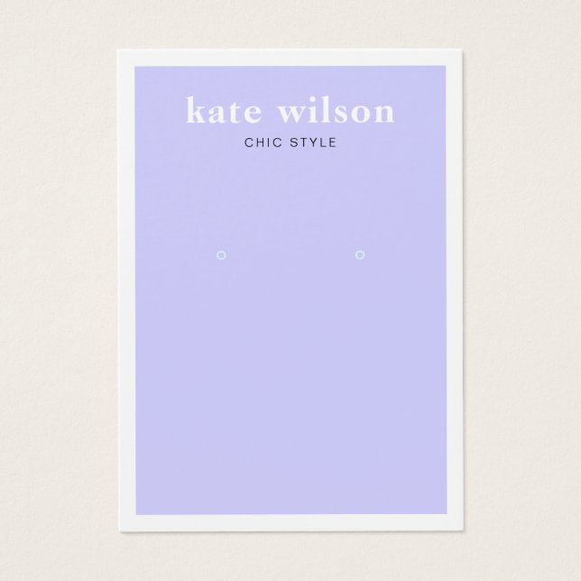 Carte d'affichage moderne Lavender Purple oreille (Devant)