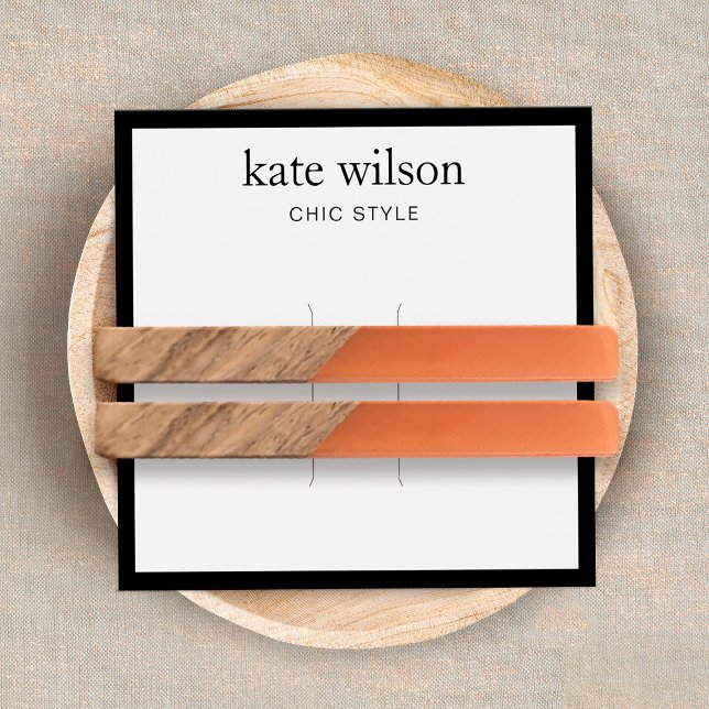 Carte d'affichage moderne noir blanc à petit cheve (Créateur téléchargé)