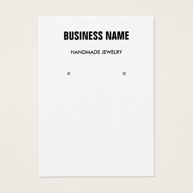 Carte d'affichage moderne pour les bijoux en noir  (Devant)