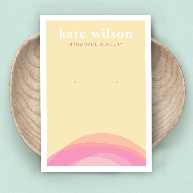 Carte d'affichage moderne rose jaune (Créateur téléchargé)