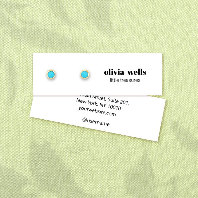 Carte d'affichage moderne simple à oreille blanche (Créateur téléchargé)