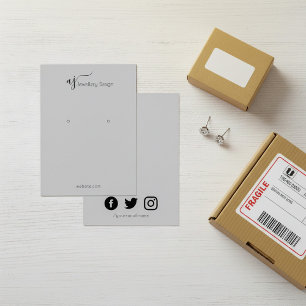 Carte d'affichage Monogramme sur les médias sociau