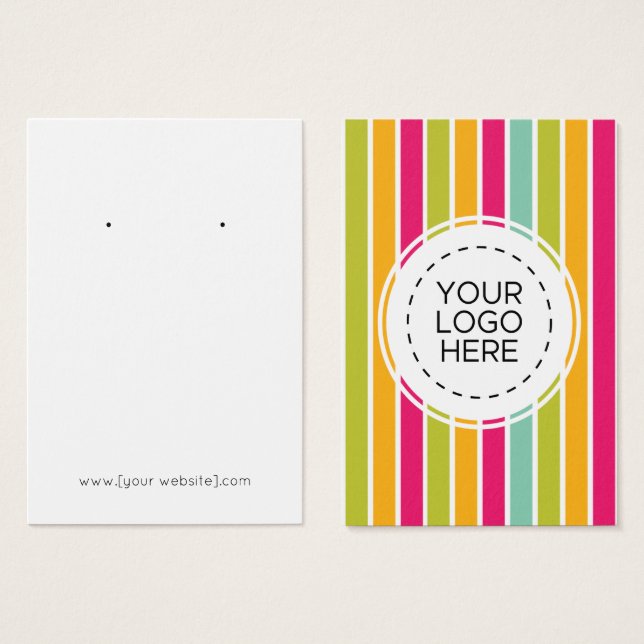 Carte d'affichage Motif Rainbow Stripes (Devant & derrière)