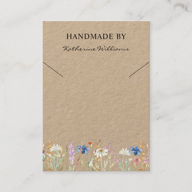 Carte d'affichage Nacklace | Floral Fleur sauvage (Devant)