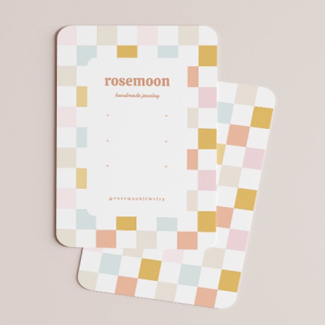 Carte d'affichage Pastel À damiers oreille (Créateur téléchargé)