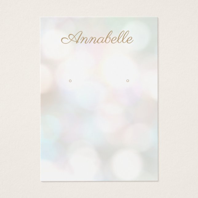 Carte d'affichage Pastel Bokeh Bijoux (Devant)
