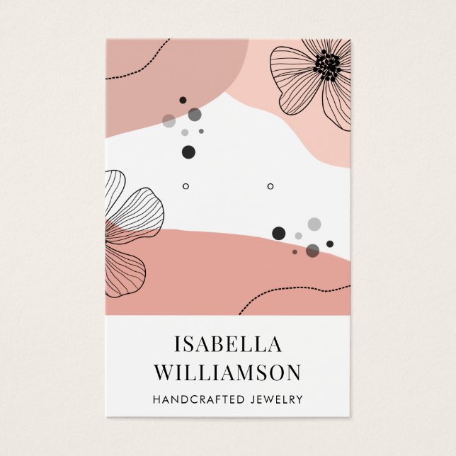 Carte d'affichage Peach Pink Blush Flower (Devant)