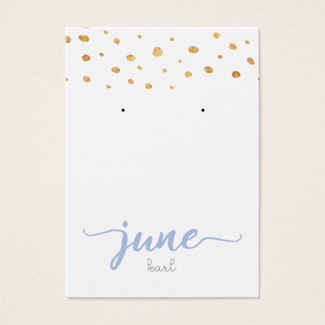 Carte d'affichage Perle Birthstone (Devant)