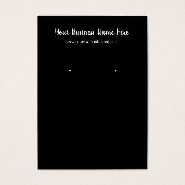 Carte d'affichage personnalisée en noir simple (Devant)