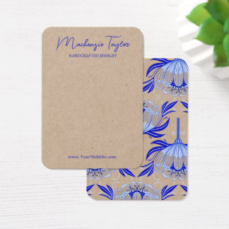 Carte d'affichage personnalisée Fleur bleue vintag