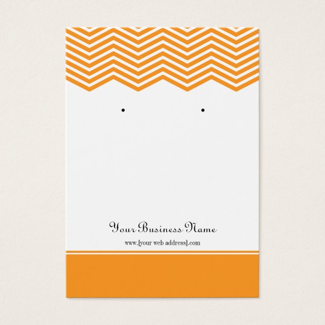 Carte d'affichage personnalisée Orange Chevron (Devant)
