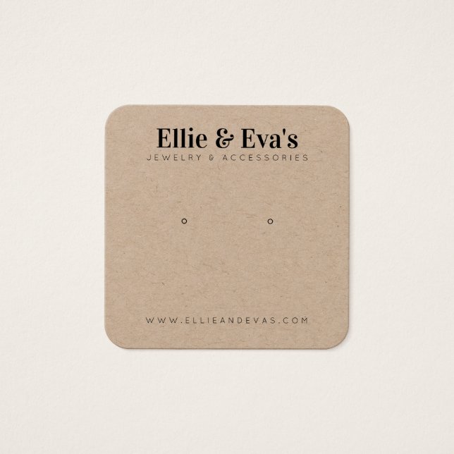 Carte d'affichage personnalisée pour bijoux Earth (Devant)