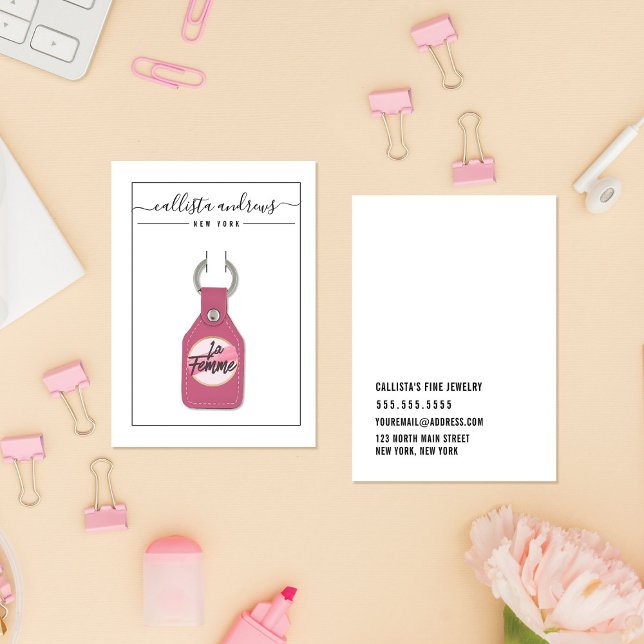 Carte d'affichage Porte - clé Curseur noir simple (Créateur téléchargé)