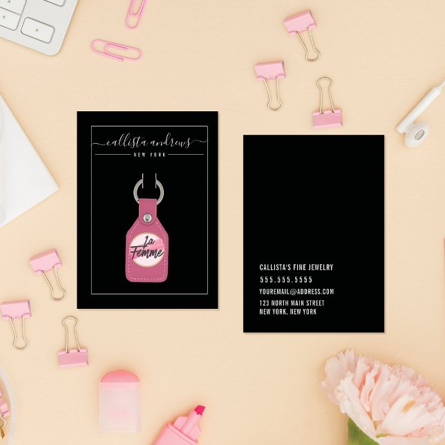 Carte d'affichage Porte - clé Curseur noir simple (Créateur téléchargé)