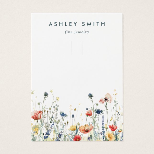 Carte d'affichage Porte - clé Fleur sauvage dynami (Devant)