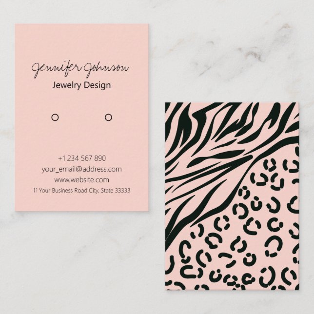 Carte d'affichage poster de animal avec support d' (Devant / Derrière)