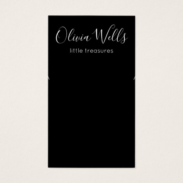 Carte d'affichage pour bijoux à oreille noire (Devant)