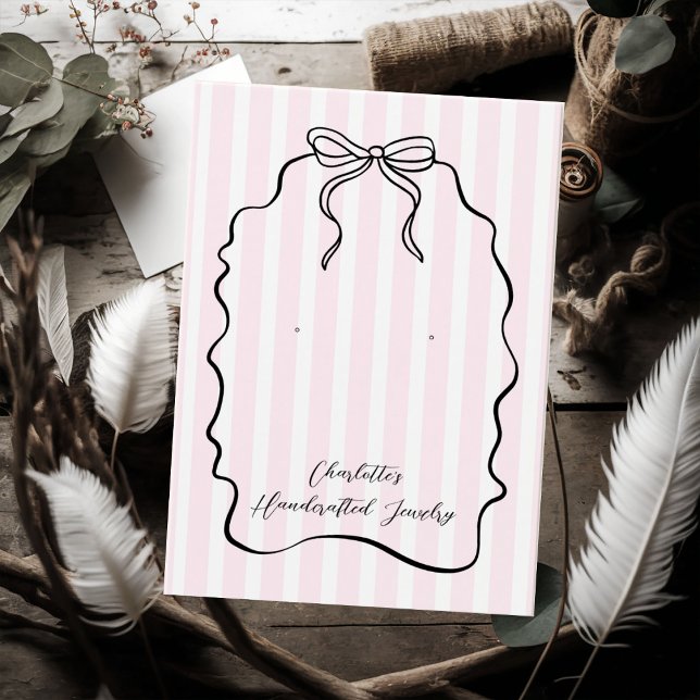 Carte d'affichage pour bijoux à oreille rose à rub (Créateur téléchargé)