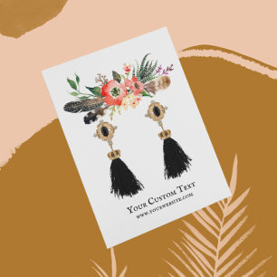 Carte d'affichage pour bijoux à oreilles ・ Boho Fe