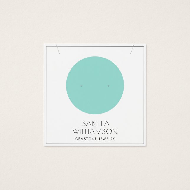 Carte d'affichage pour bijoux à oreilles Cercle bl (Devant)