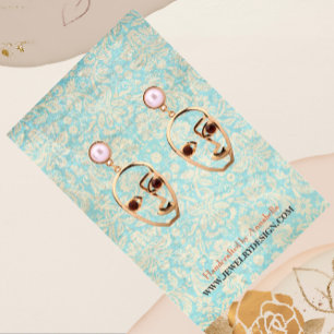 Carte d'affichage pour bijoux à oreilles ・ Damas V