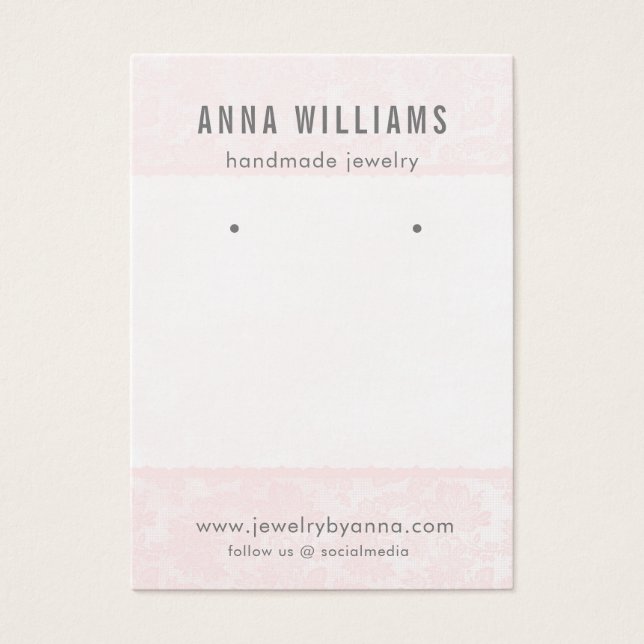 Carte d'affichage pour bijoux à oreilles ・ Dentell (Devant)