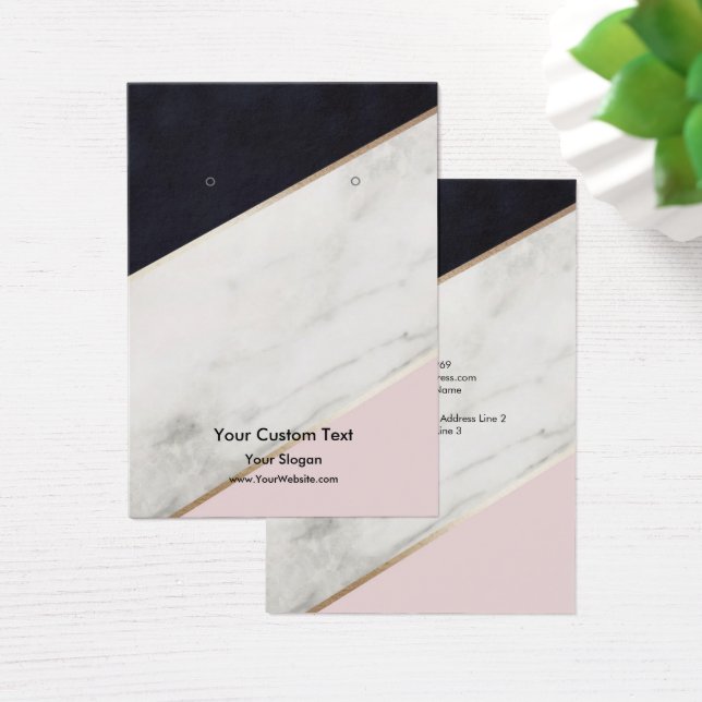 Carte d'affichage pour bijoux à oreilles, élégant  (Bureau)