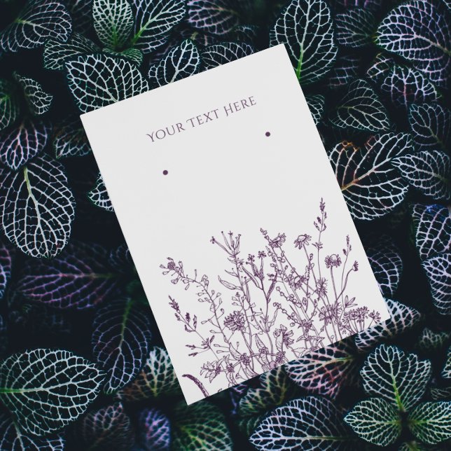 Carte d'affichage pour bijoux à oreilles ・ Floral  (Créateur téléchargé)