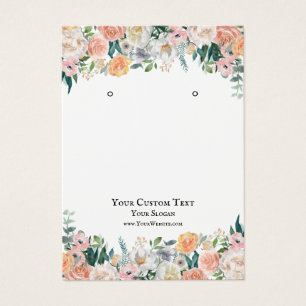 Carte d'affichage pour bijoux à oreilles, flores d