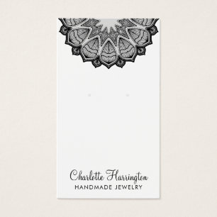 Carte d'affichage pour bijoux à oreilles Mandala