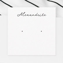 Carte d'affichage pour bijoux Alexandrite
