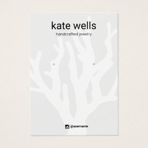 Carte d'affichage pour bijoux d'oreille de corail 