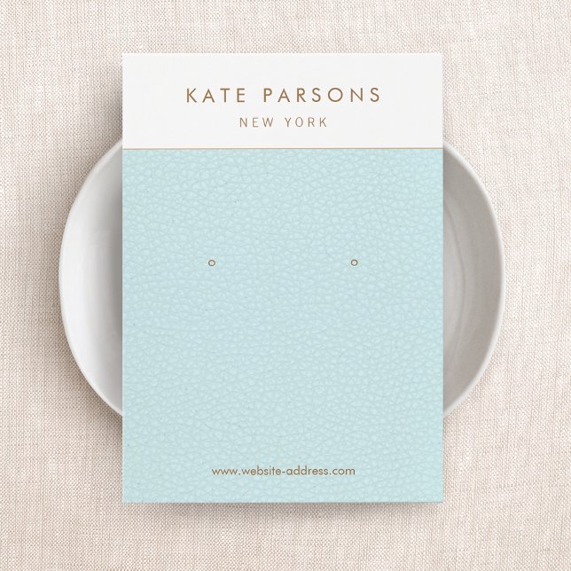 Carte d'affichage pour bijoux en cuir bleu (Créateur téléchargé)