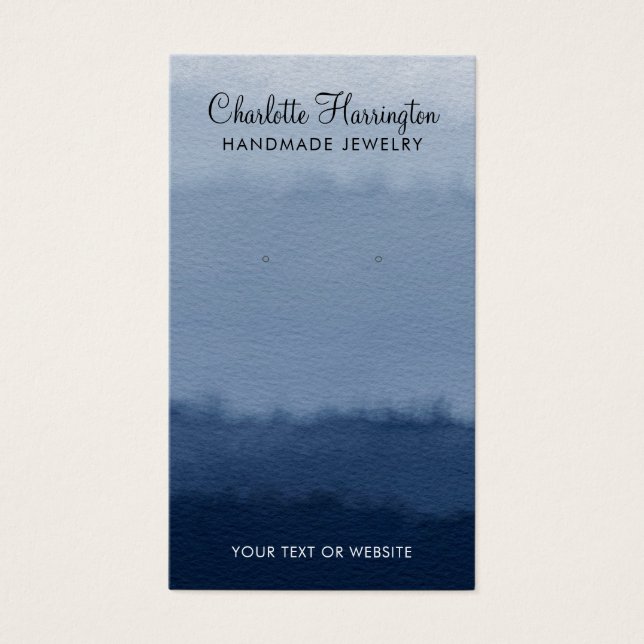 Carte d'affichage pour bijoux en Ombre bleu (Devant)