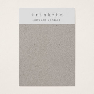 Carte d'affichage pour bijoux Kraft simple