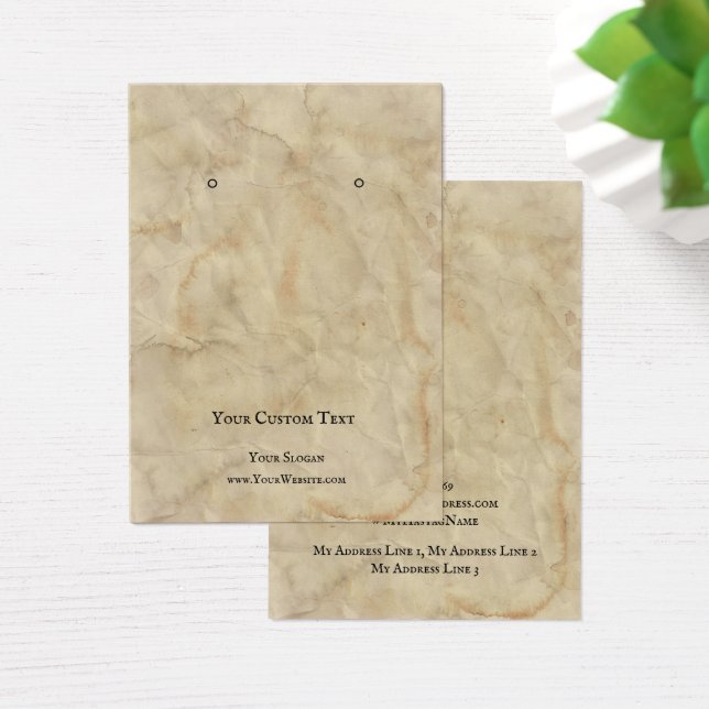 Carte d'affichage pour bijoux, Texture Brown vieil (Bureau)