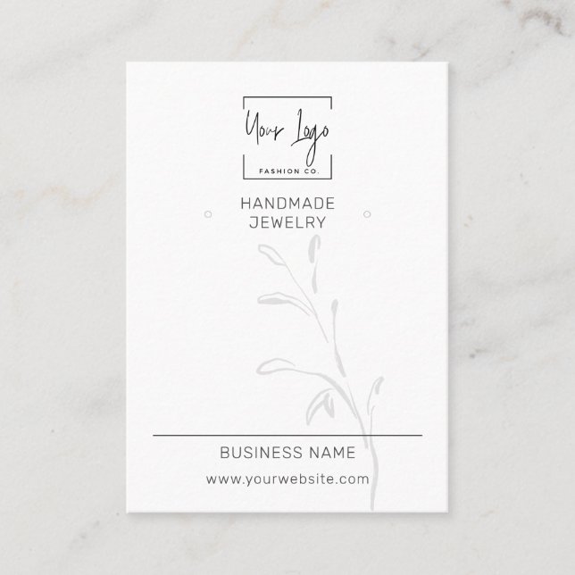 Carte d'affichage pour les bijoux QR sociaux minim (Devant)