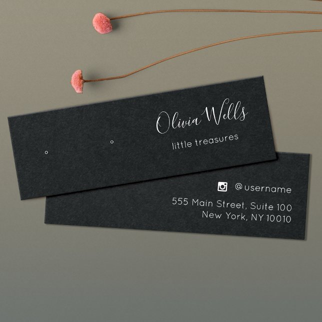 Carte d'affichage pour petit étui noir portant bij (Créateur téléchargé)