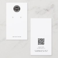 Carte d'affichage QR Code et logo d'entreprise