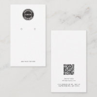Carte d'affichage QR Code et logo d'entreprise