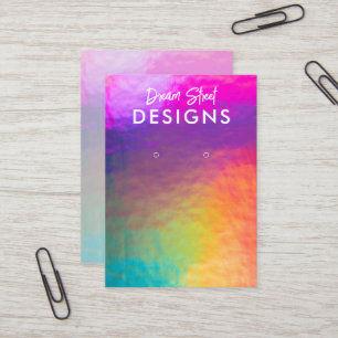 Carte d'affichage Rainbow Faux Holo