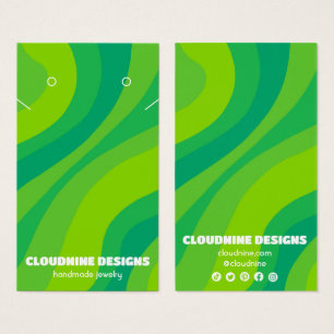 Carte d'affichage rétro Wave Earring Collier bijou