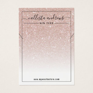 Carte d'affichage rose Parties scintillant or blan