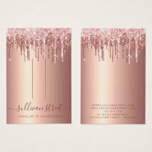 Carte d'affichage rose Parties scintillant or pour