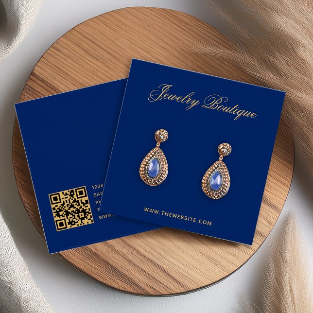 Carte d'affichage Royal Blue Gold Boutique (Créateur téléchargé)