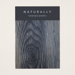 Carte d'affichage Rustic Wood Grain Earring Bijoux
