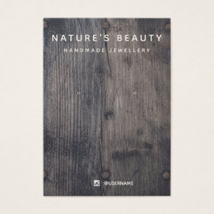 Carte d'affichage Rustique Bois à oreilles bijoux